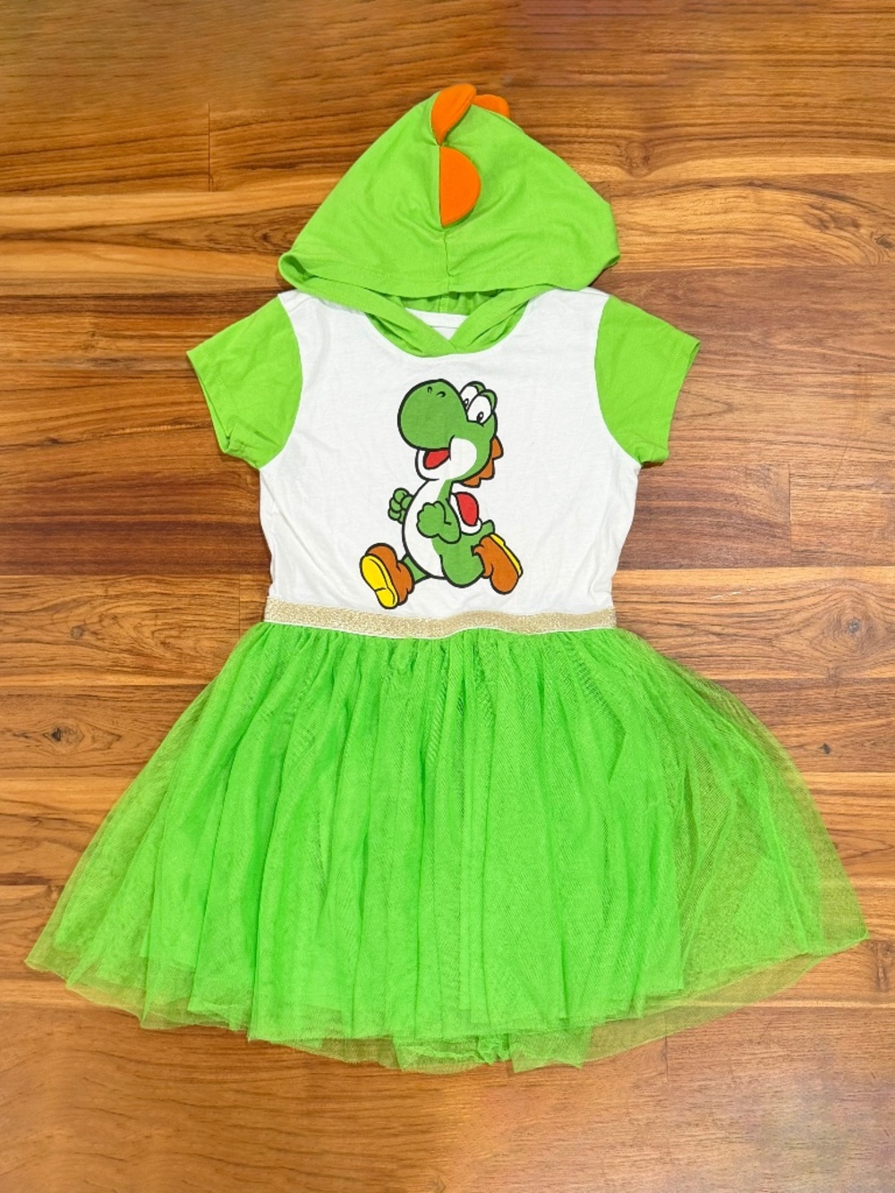 Kids Hybrid Apparel Super Mario Yoshi Dress Size Small